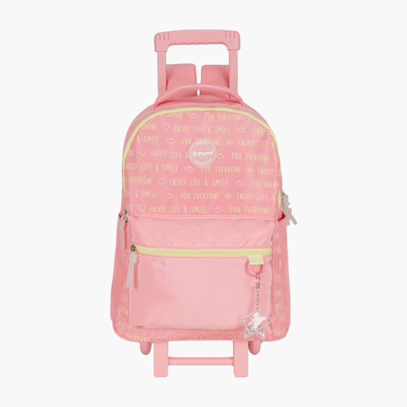 PAUSE Trolley Backpack 18" Pink for Kids - Image 1
